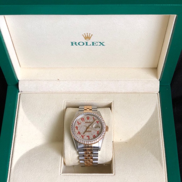 Diamond Rolex datejust watch 18k two tone. - Picture 3 of 3